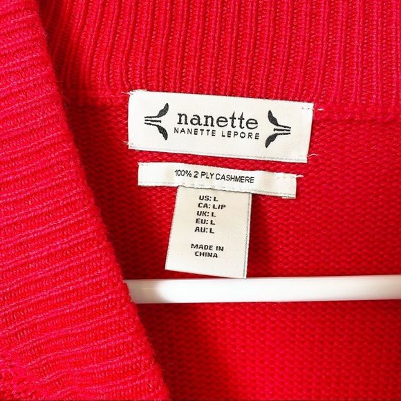 Nanette Lepore Red Crew Neck Sweater - Picture 2 of 4